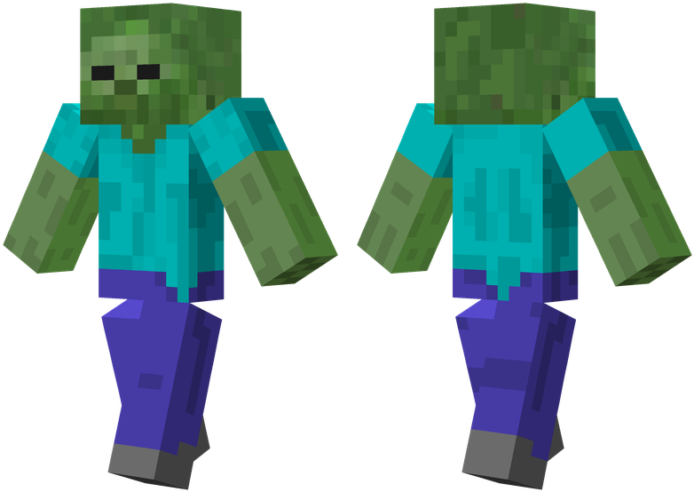 Zombie - Minecraft Zombie Hd Skin (804x576), Png Download