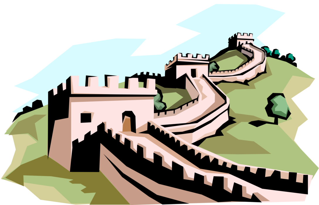 Download Hd Great Wall Of China Png Great Wall Of China Vector Transparent Png Image Nicepng Com