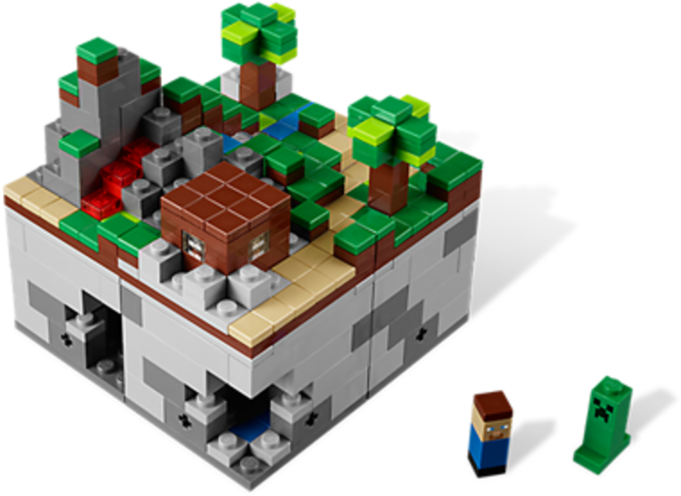 Mincraft - Minecraft Micro World Lego Set (1200x600), Png Download