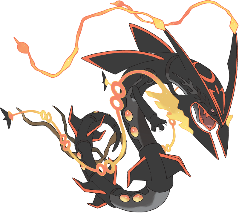 10384 Shiny Mega Rayquaza - Shiny Mega Rayquaza (800x713), Png Download