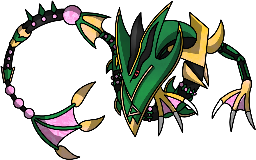 Mega Primal Rayquaza (900x700), Png Download