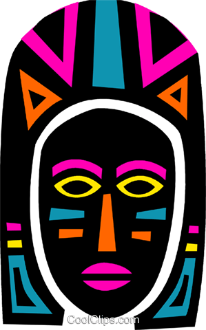 African Mask - Mask Of African Clip Art (299x480), Png Download