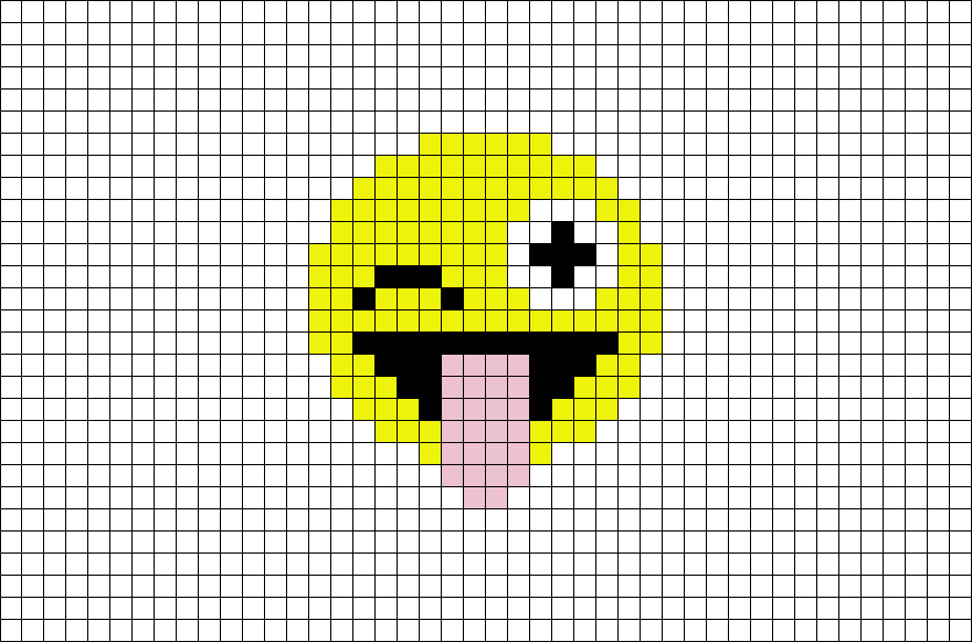 Heart Eye Emoji Pixel Art (880x581), Png Download