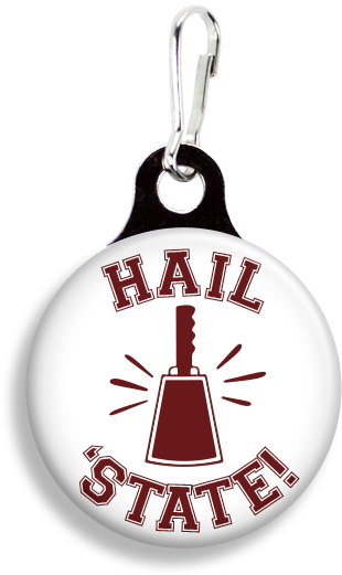 Hail State Cowbell - Paul 16-var Gray 4 Square Car Magnet 3" X 3" (353x530), Png Download