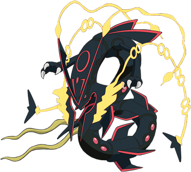 Rayquaza Shiny Png - Pokemon Mega Rayquaza Shiny (391x352), Png Download