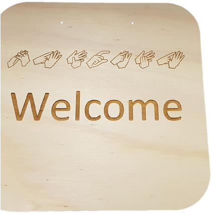 Download HD Auslan Wooden Hanging Welcome Sign - Personal Web Page