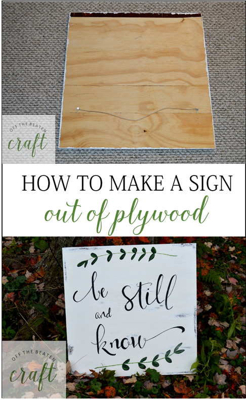 How To Turn A Piece Of Plywood Into A Rustic Sign - Do It Yourself (494x800), Png Download