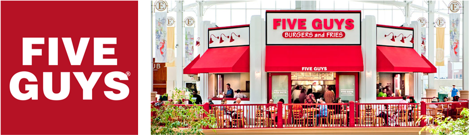 Five Guys Banner Partner - Foot (1000x275), Png Download
