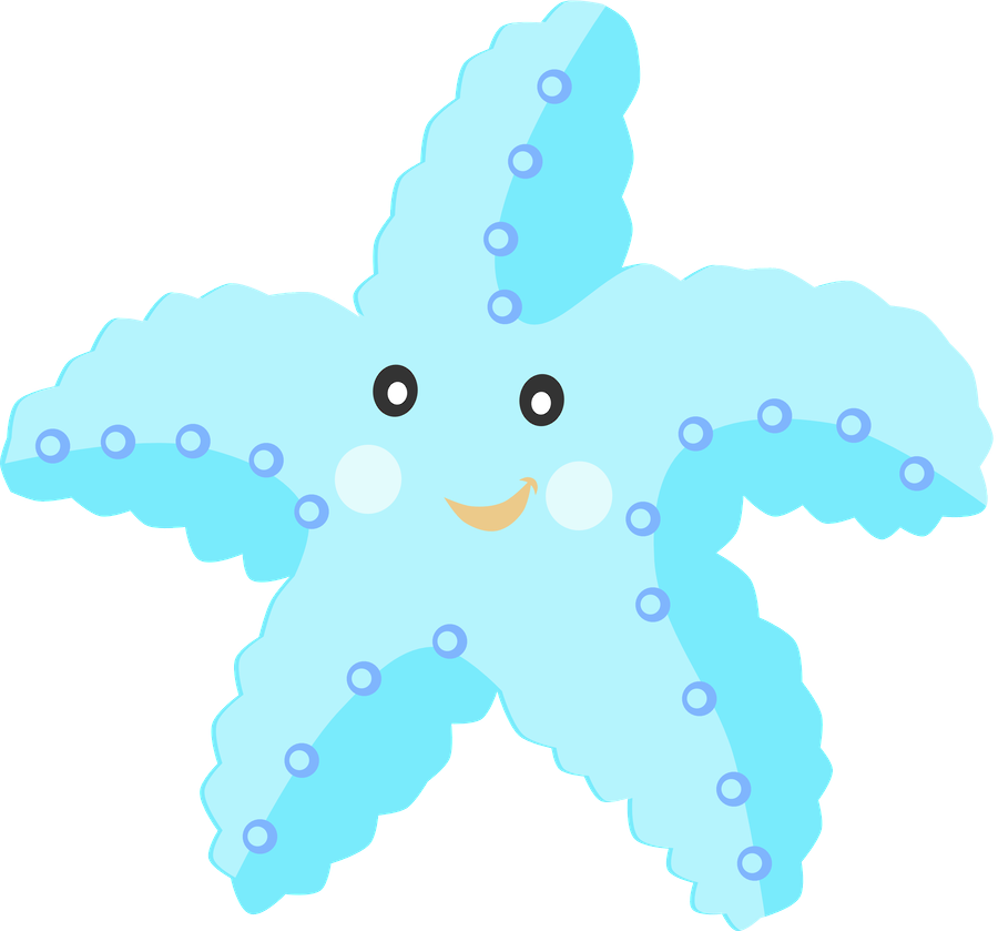 Starfish - Personagens Fundo Do Mar (900x839), Png Download