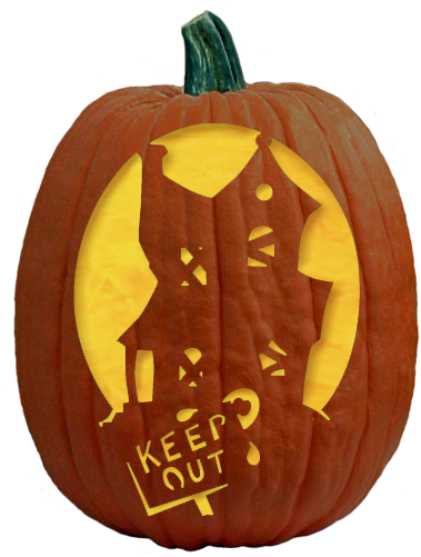 Keep Out - Jack-o'-lantern (500x500), Png Download