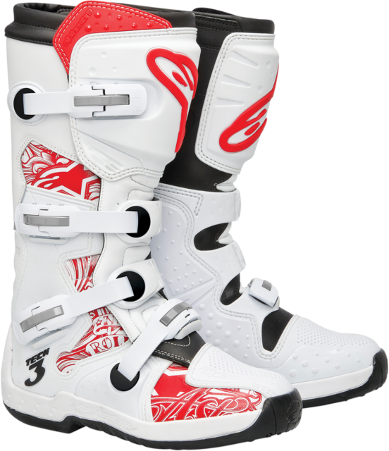 Alpinestars Tech 3 Boots 3 Wt/rd Usa Size 7 201307 - Alpinstar Tech 3 (552x640), Png Download