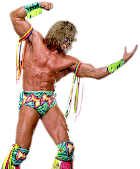 Signed Black And White Of Warrior In This Attire And - Ultimate Warrior Fan Art (587x710), Png Download