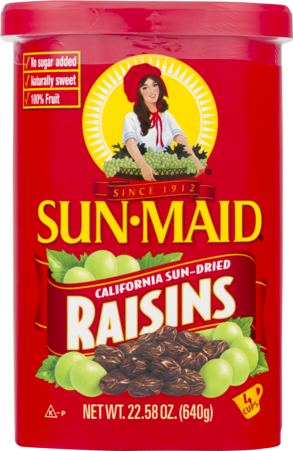 Sun Maid Raisin Canister (1800x1800), Png Download