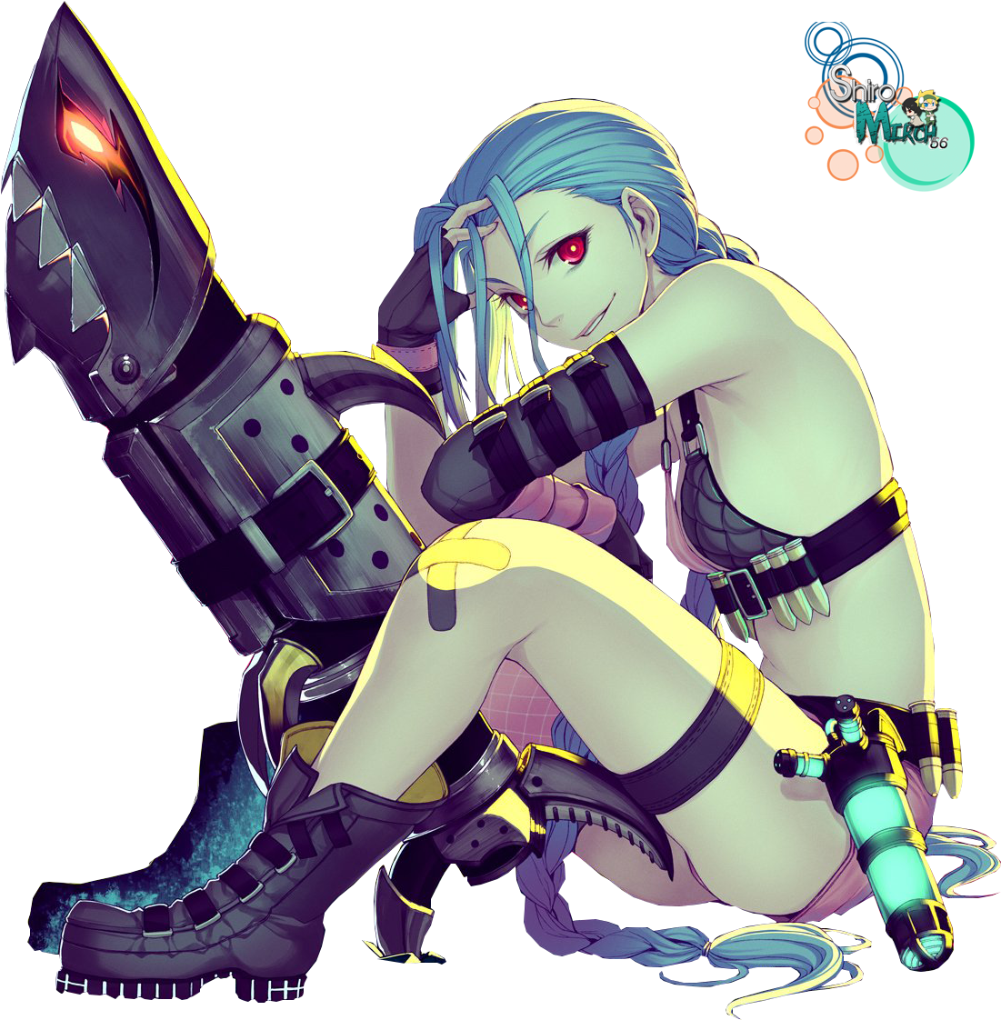 Jinx Png Pic - Frengkenstain New Jinx League Of Legends Z3427 Samsung (1392x1198), Png Download