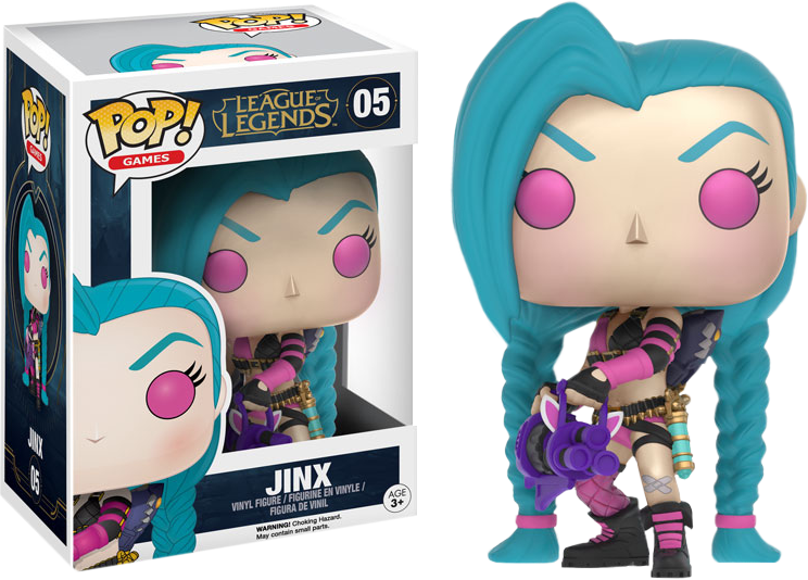 Jinx Pop Vinyl Figure - Funko Pop League Of Legends Jinx (744x534), Png Download
