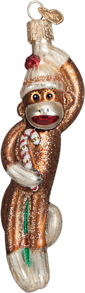 Sold Out - Old World Christmas Sock Monkey Ornament #44070 (1024x1024), Png Download