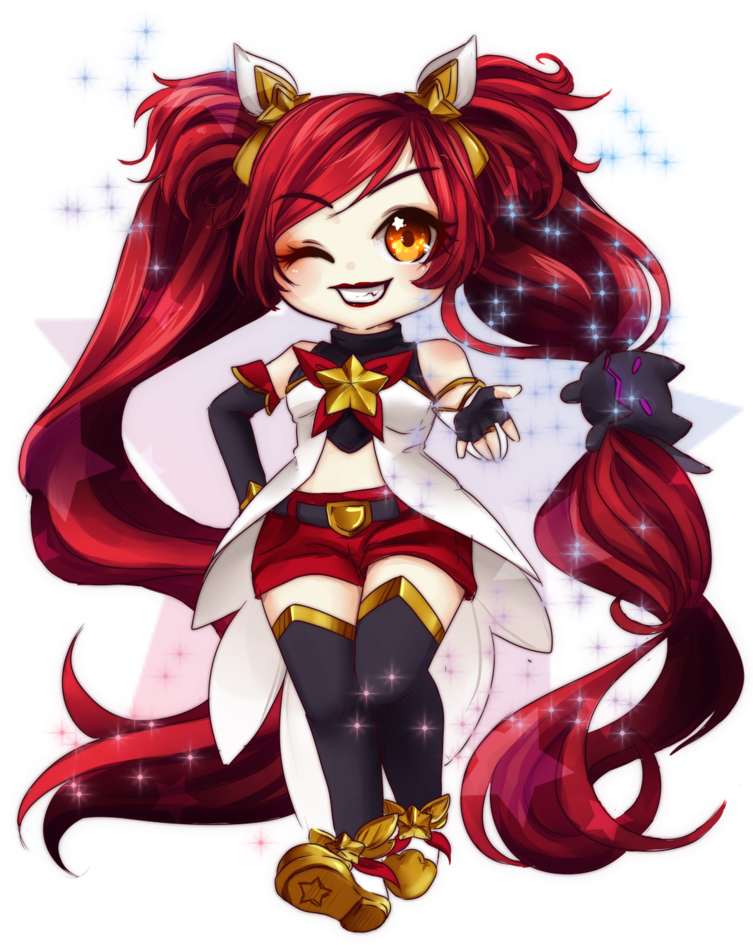 Graphic Royalty Free Library By Cotton Candy On Deviantart - Jinx Star Guardian Chibi (752x1063), Png Download