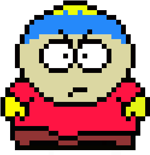 Cartman - Minecraft Pixel Art South Park (560x460), Png Download