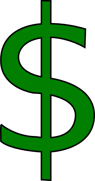 Green Dollar (312x591), Png Download