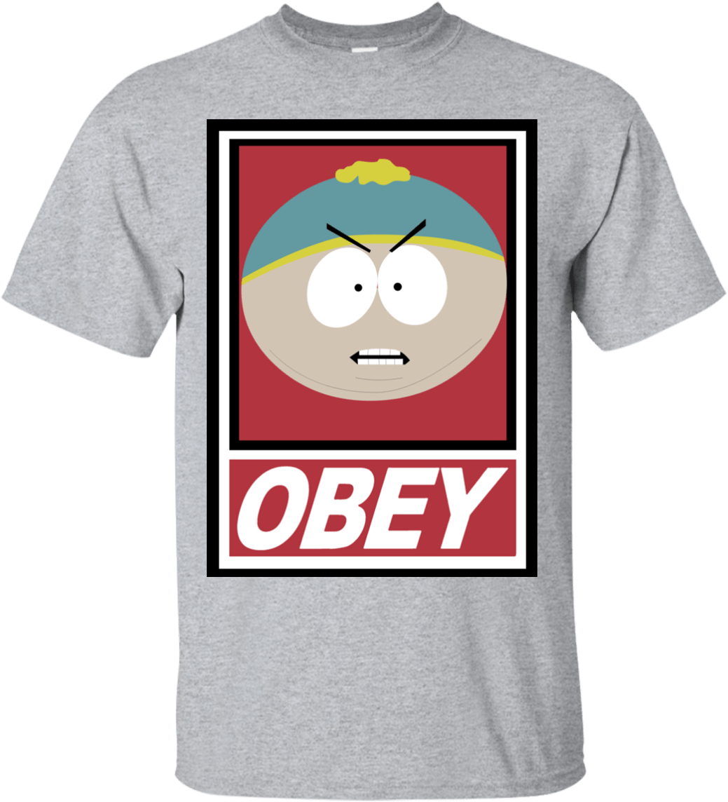 Obey South Park Cartman Funny Men's T-shirt - Donald Trump Build The Wall 2016 Shirt - (1155x1155), Png Download