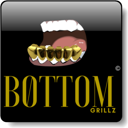 Bottom Grillz - 24k Gold Plated Grillz Top & Bottom Fangs + 2 Extra (440x440), Png Download