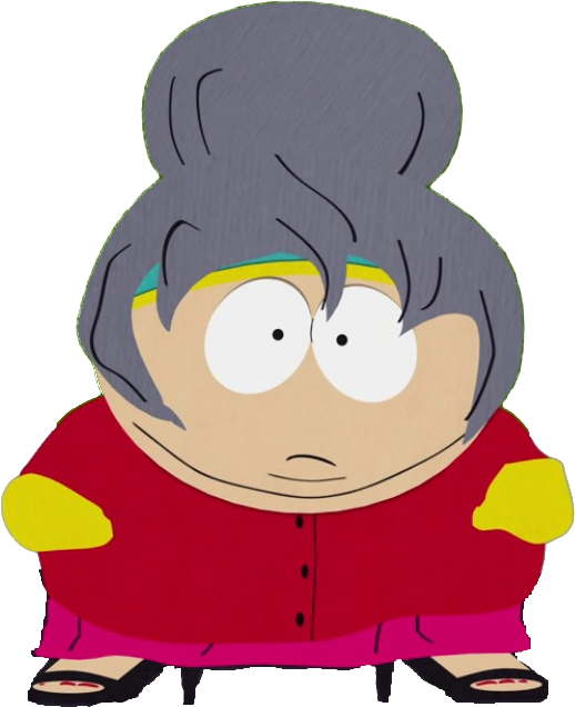Old Lady Cartman - South Park Old Lady (555x661), Png Download