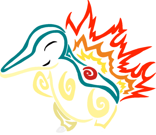 Tribalish Cyndaquil By Vaguelygenius - Digital Art (600x520), Png Download