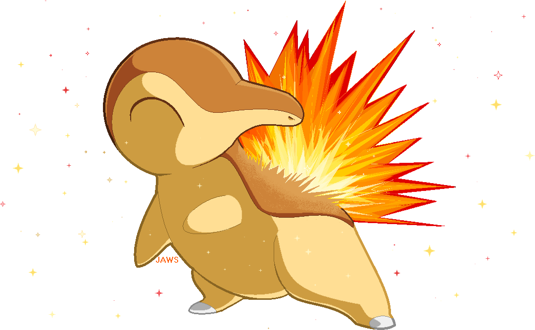 “ ☆ Cyndaquil ” - Digital Art (1081x667), Png Download