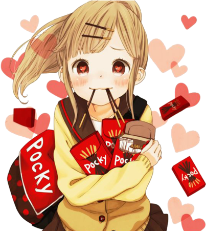 Alex The Anime Images Pocky Girl Wallpaper And Background - Pocky Anime Girl (600x450), Png Download