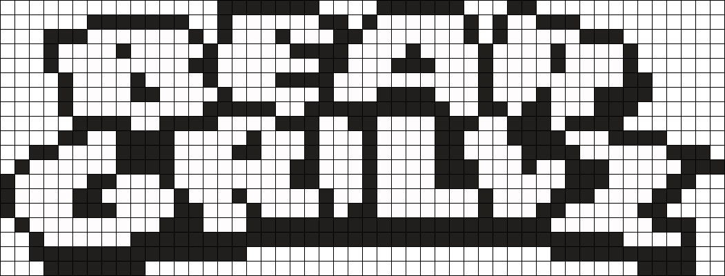 Bear Grillz Perler Bead Pattern / Bead Sprite - Bear Grillz Perler Bead (1051x400), Png Download