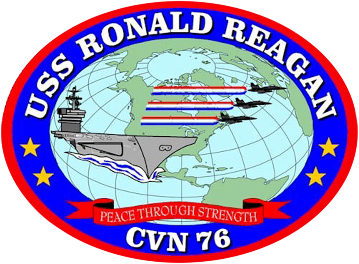 Uss Ronald Reagan Coa - Uss Ronald Reagan Cvn 76 Logo (1207x889), Png Download