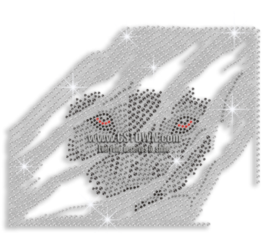 Hidden Wolf Eyes Iron On Rhinestone Transfer - Rhinestone (450x450), Png Download