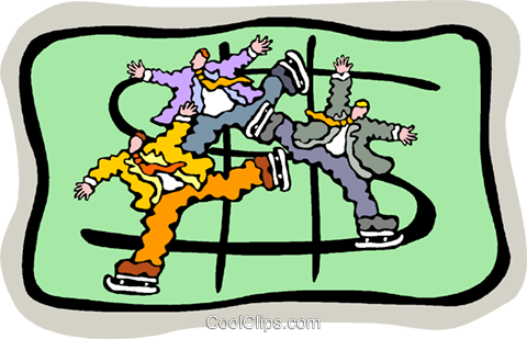 Dollar Sign, Skaters Royalty Free Vector Clip Art Illustration - Cartoon (480x309), Png Download