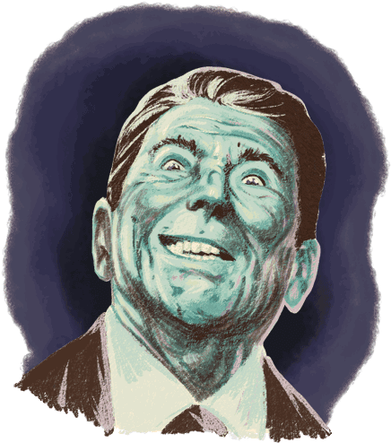 Parade Of Prsidents Ronald Reagan - Bad Picture Of Ronald Reagan (462x504), Png Download