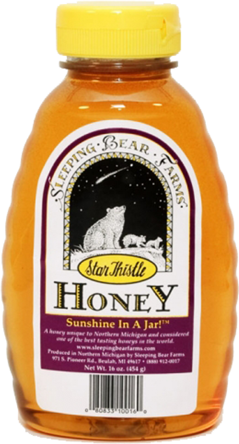 1-pound Honey Jar - Sleeping Bear Farms 100% Pure Raw Honey 1 1/2 Lbs. (1000x1000), Png Download
