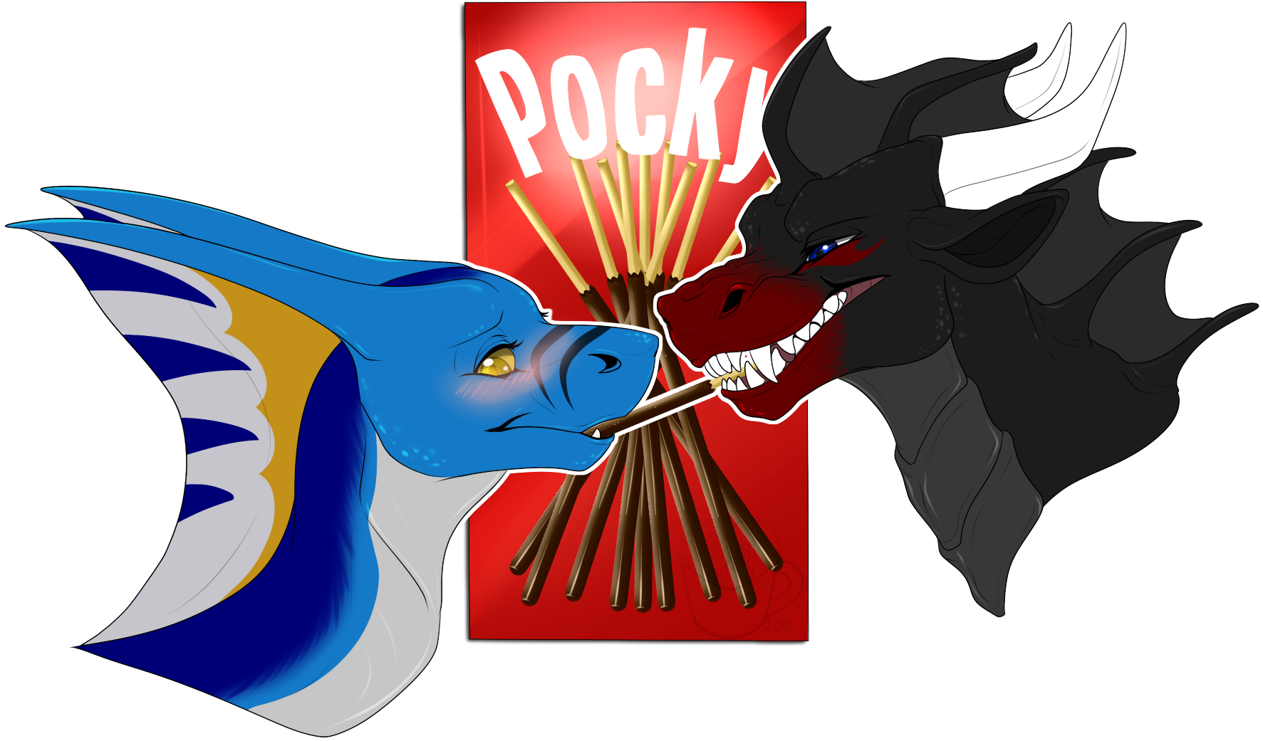 Pocky Game Couples Tiamatt And Cryptic - Game (1900x1100), Png Download