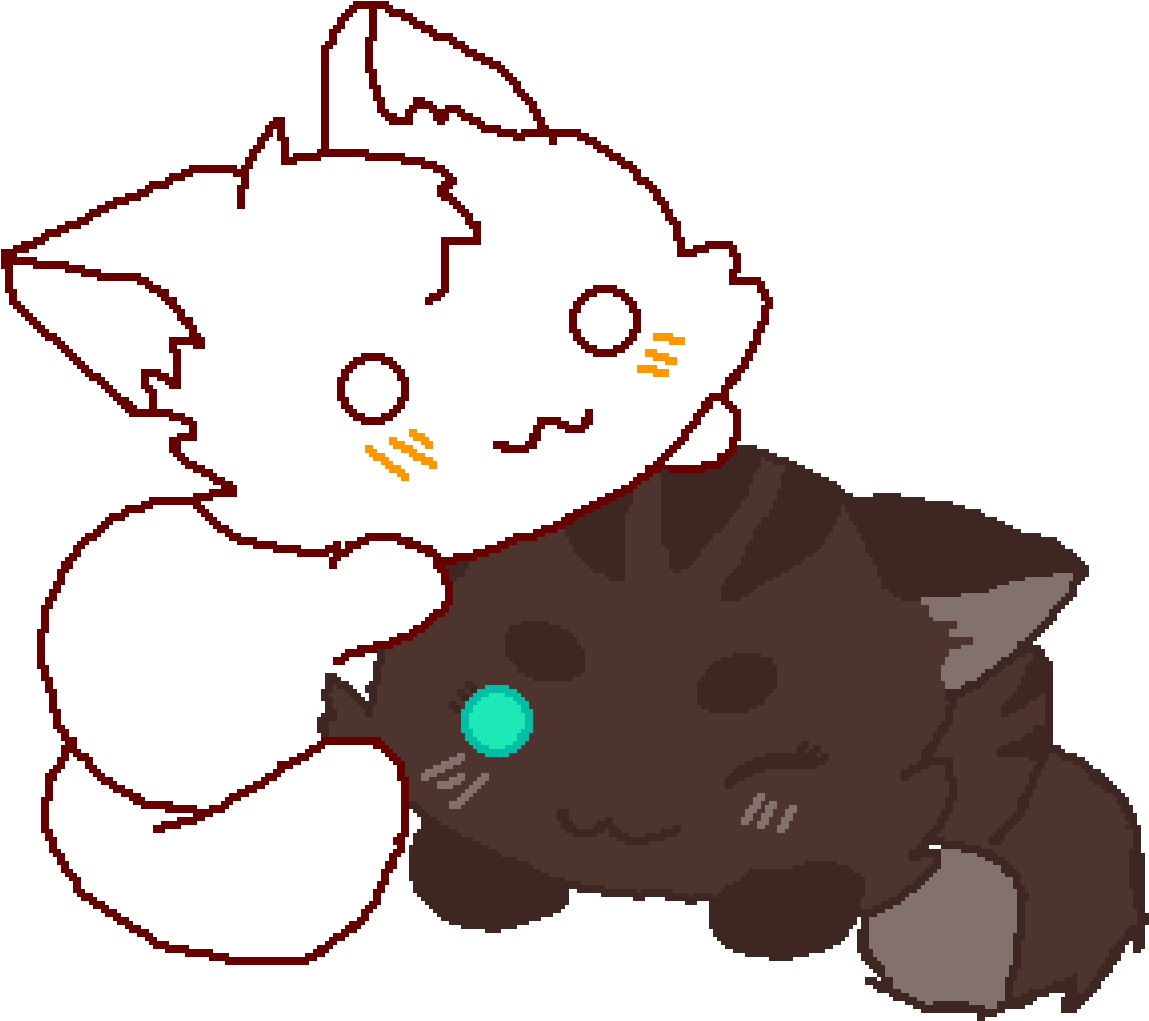 Im A Kitty Cat Krose Warrior Png Transparent Cat Eating - Cat (1200x1200), Png Download