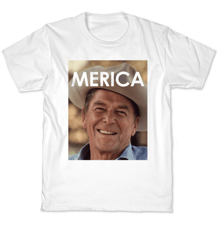 Reagan Merica Kids T-shirt - Ronald Reagan Cowboy Hat (484x484), Png Download