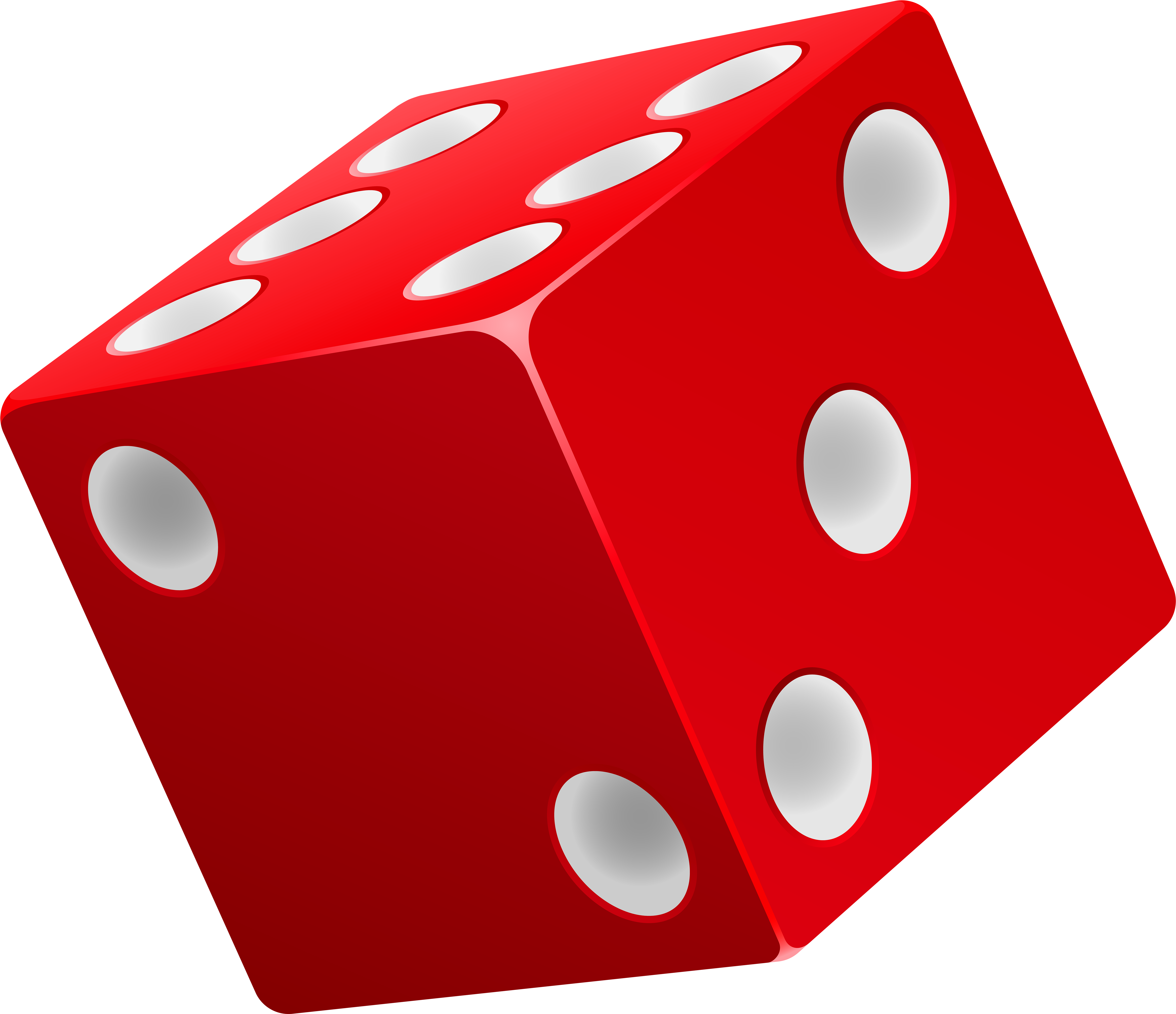 Dice Red Png Clip Art - Portable Network Graphics (6000x5269), Png Download