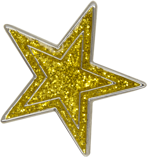 Glitter Star Pin, Gold/silver - Fathers Day Beer Bottle Labels (600x600), Png Download