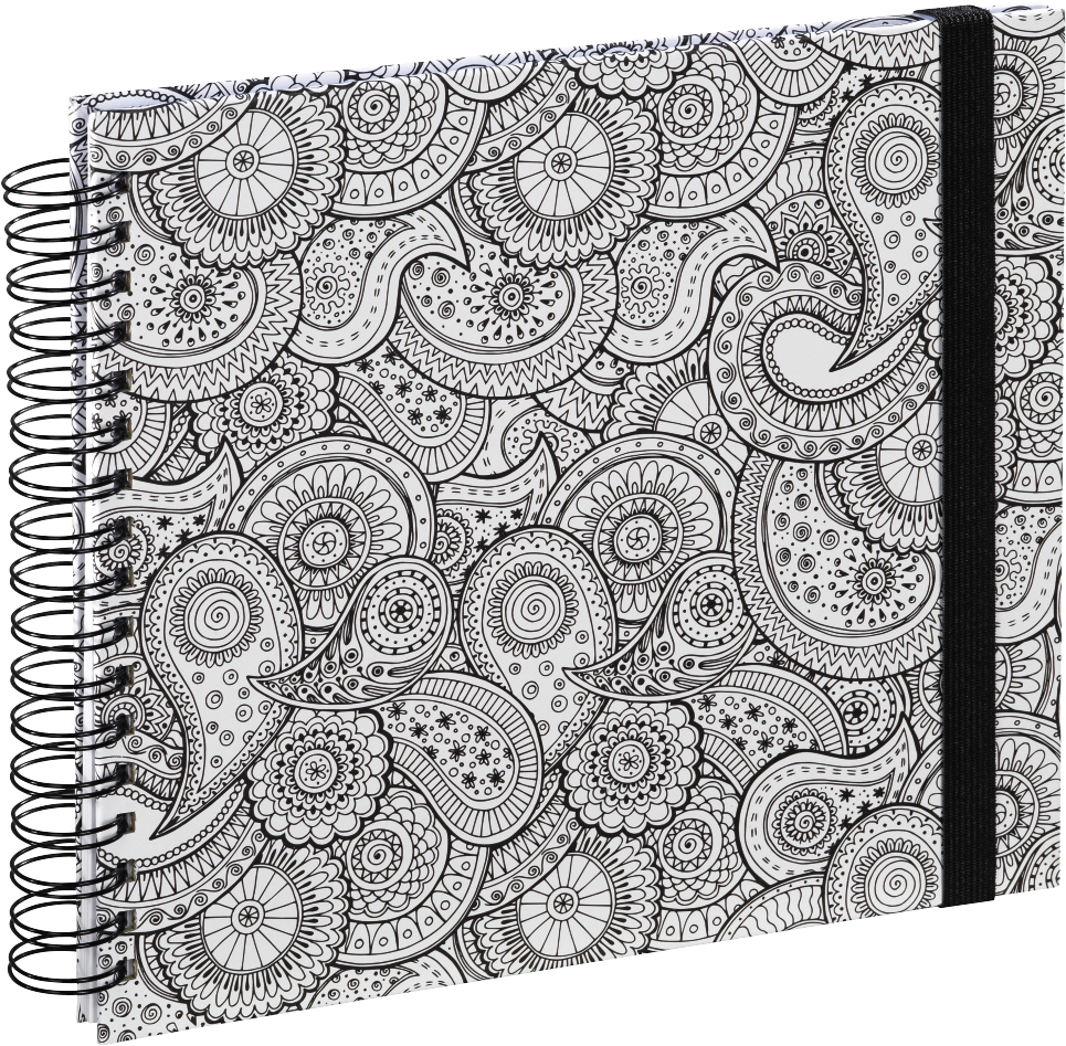 "colorare" Spiral Book, Cm, 50 White Pages, Paisley - Patterns, Shapes And Designs: Color Your Way (1100x1100), Png Download
