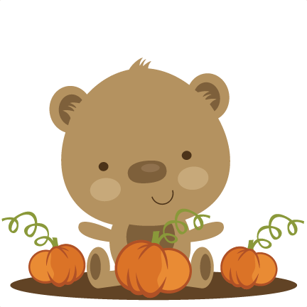 Banner Free Bear In Svg Scrapbook File Cute Cuts - Cute Pumpkin Paatch Clipart (432x432), Png Download