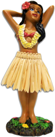 Hula Girl Dashboard (500x500), Png Download