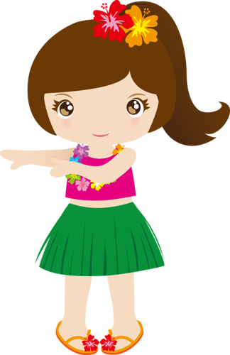 Hawaii Birthday Party, 10th Birthday, Hawaiian Theme, - Hawaiian Girl Clipart Png (324x500), Png Download