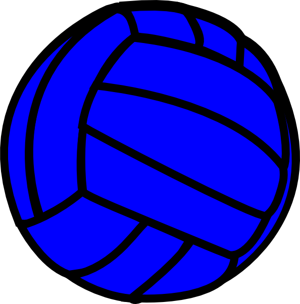 Blue Volleyball Svg Clip Arts 594 X 601 Px (594x601), Png Download