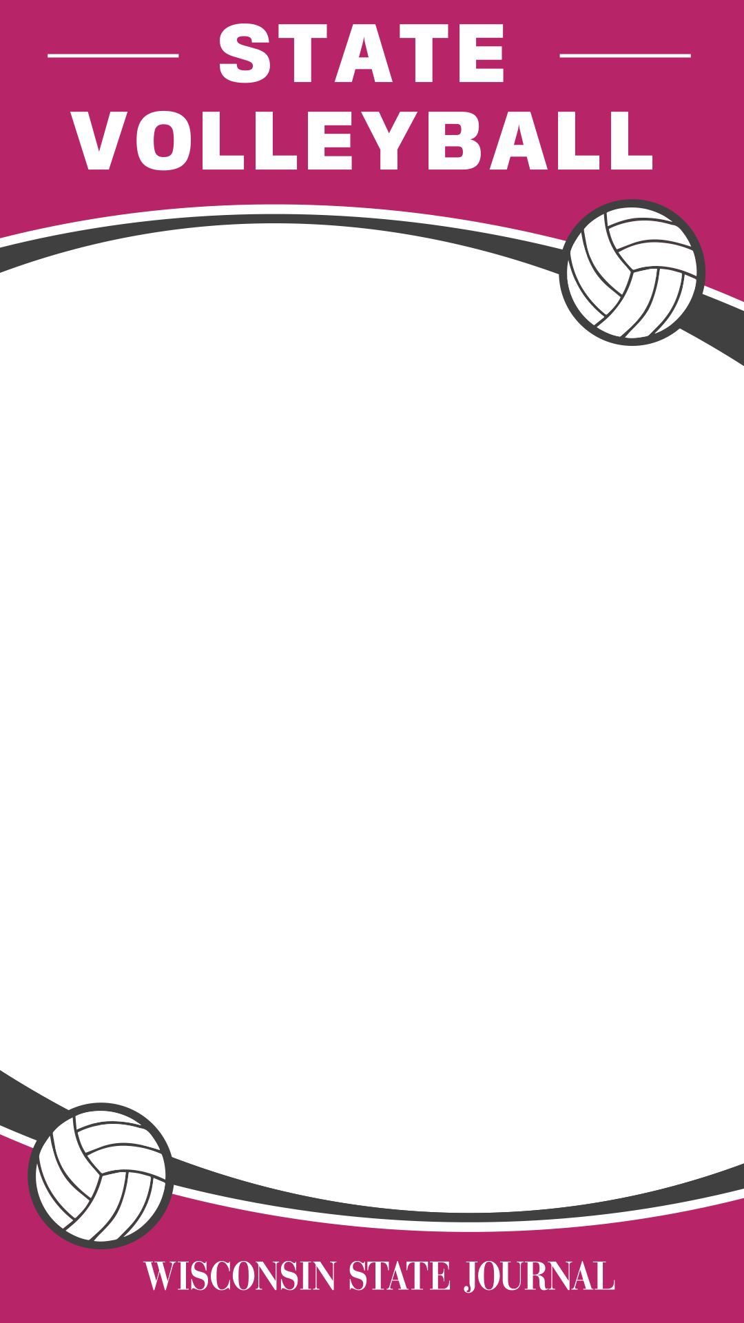 Wiaa State Girls Volleyball Preview - Volleyball Snapchat Filter (1080x1920), Png Download