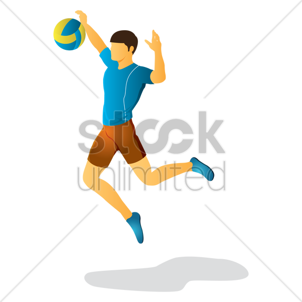 Man Playing Volleyball Clipart Volleyball Clip Art - Volleyball (600x600), Png Download