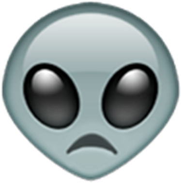 Sad Alien Emoji Tumblr T - Alien Emoji Png (420x420), Png Download