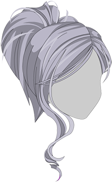 Hancock With A Ponytail Png - Ponytail Sketch (400x400), Png Download