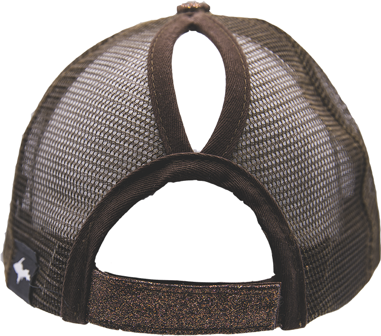 Hat - "u - P - Silhouette" Women's Bronze Glitter Ponytail - Baseball Cap (800x800), Png Download